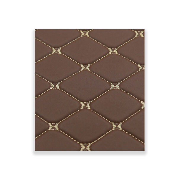 Embroidered PVC Faux Leather – Design 7 | Premium Upholstery Leather