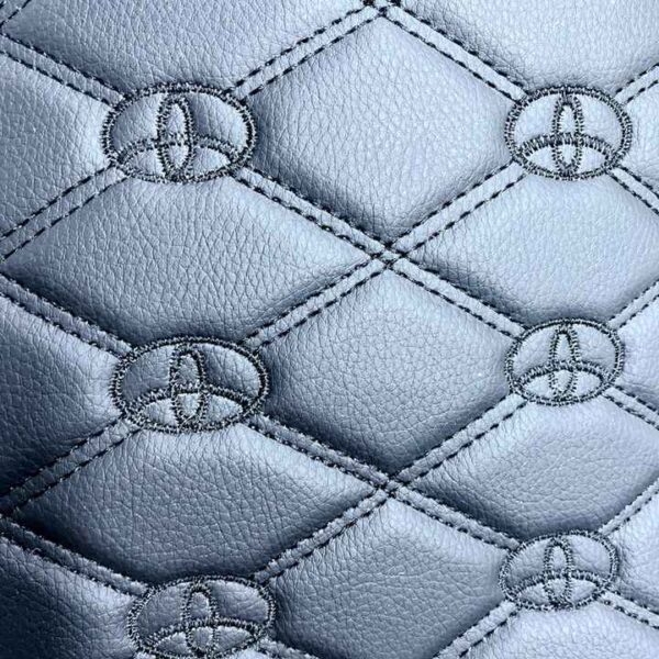 Custom Embroidered Logo PVC Leather – Design 3